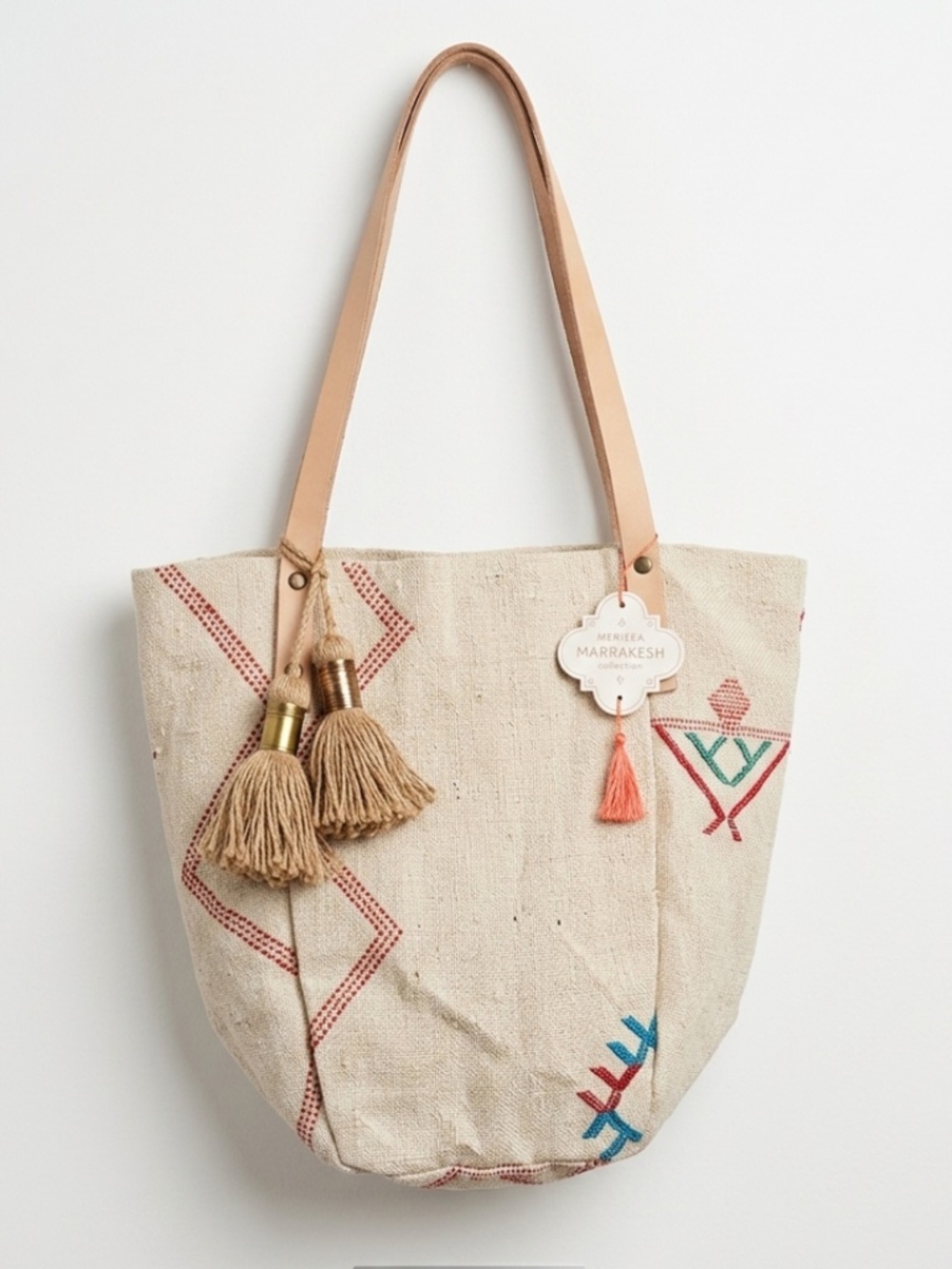 NWT! New! MerSea MER-SEA & CO. Marrakesh Collection Cactus Silk Tote Bag Mer Sea